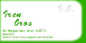 iren oros business card